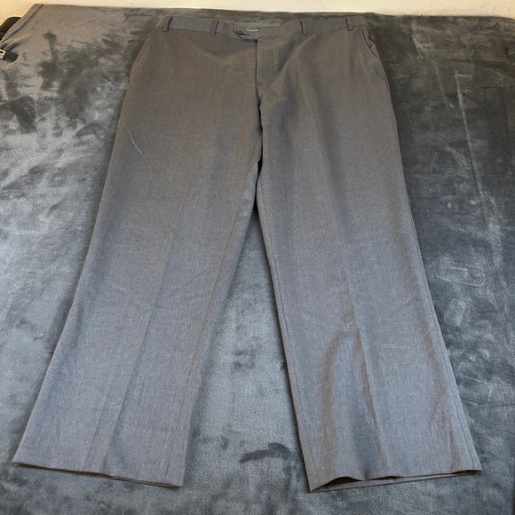 Kirkland Signature Gray Wool Dress Pants Mens 38x29" Trousers Business Comfort - Picture 1 of 11